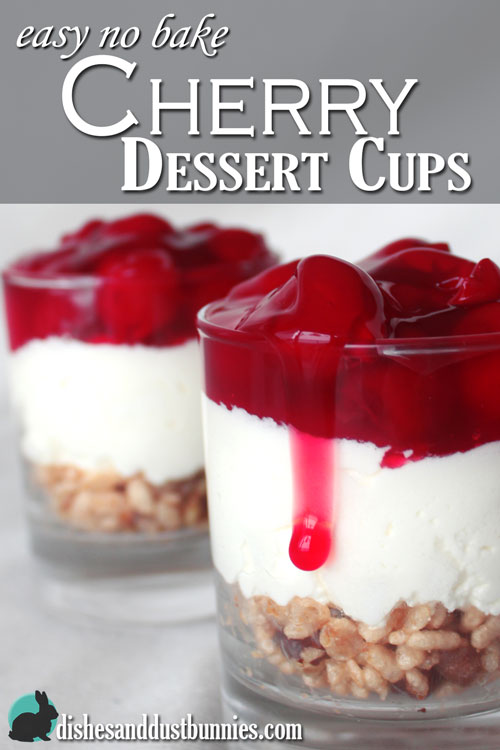 Easy No Bake Cherry Dessert Cups