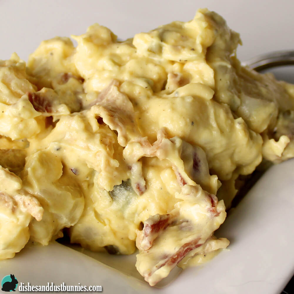 Creamy Potato Salad with Bacon from Dishes & Dust Bunnies