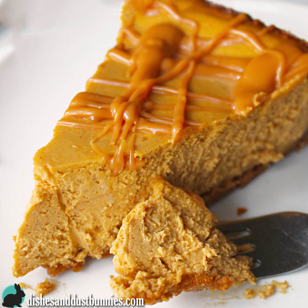 Pumpkin Cheesecake with Butterscotch Drizzle