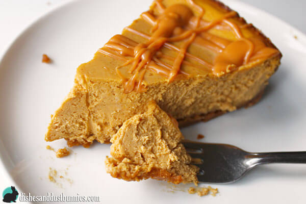 Pumpkin Cheesecake with Butterscotch Drizzle