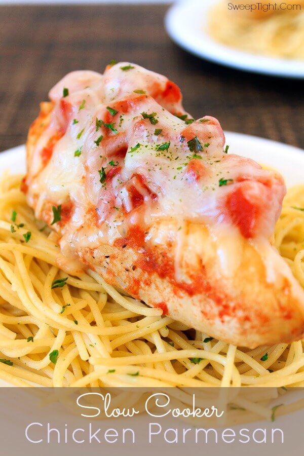 Easy Slow Cooker Chicken Parmesan Recipe from A Magical Mess