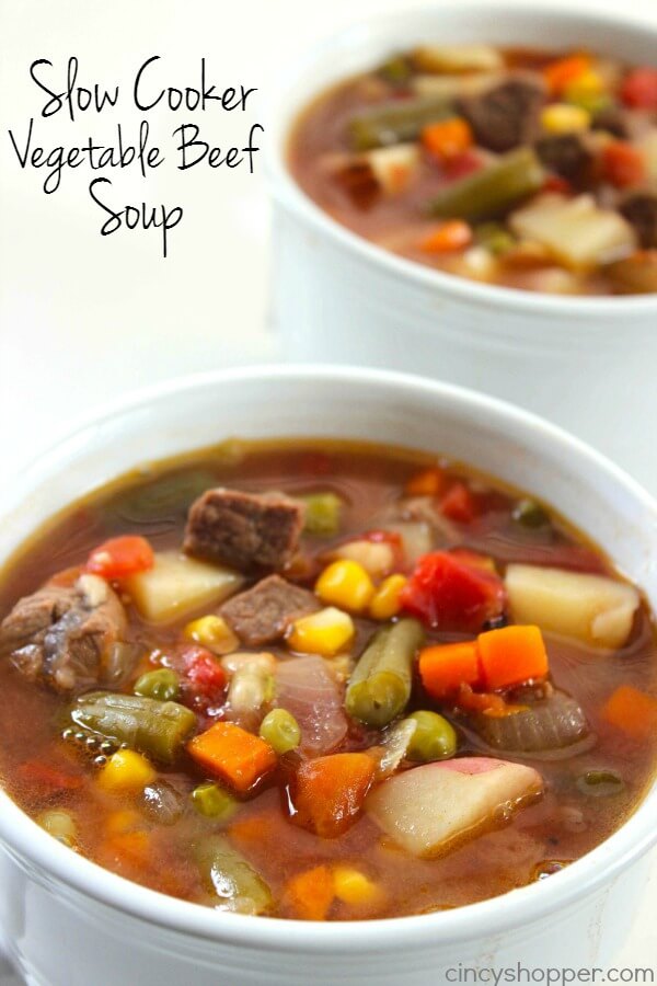 Slow Cooker Vegetable Beef Soup from Cincy Shopper