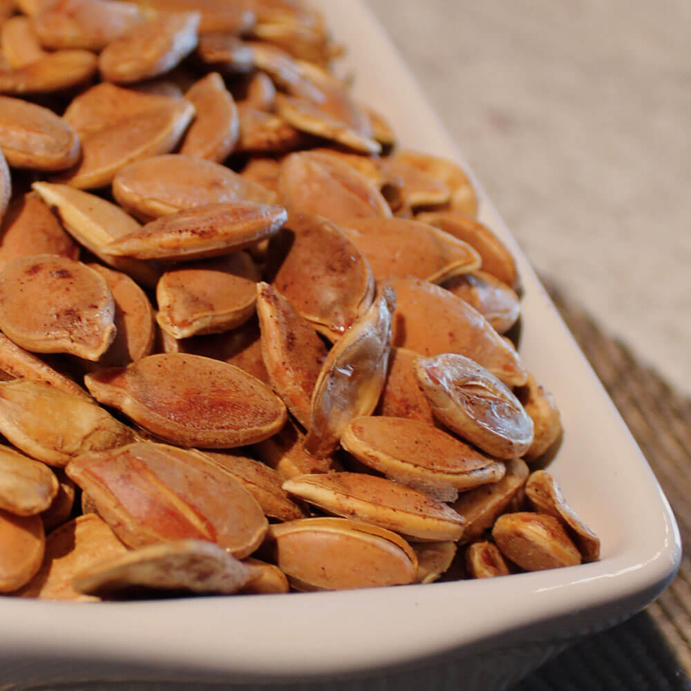 How to Roast Pumpkin Seeds from dishesanddustbunnies.com