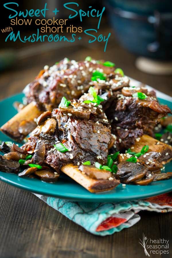Sweet and Spicy Slow Cooker Short Ribs from Healthy Seasonal Recipes