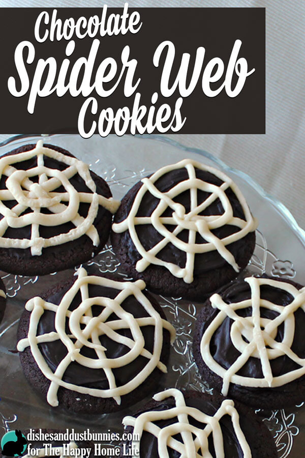 Chocolate Spider Web Cookies from Dishes and Dust Bunnies for The Happy Home Life
