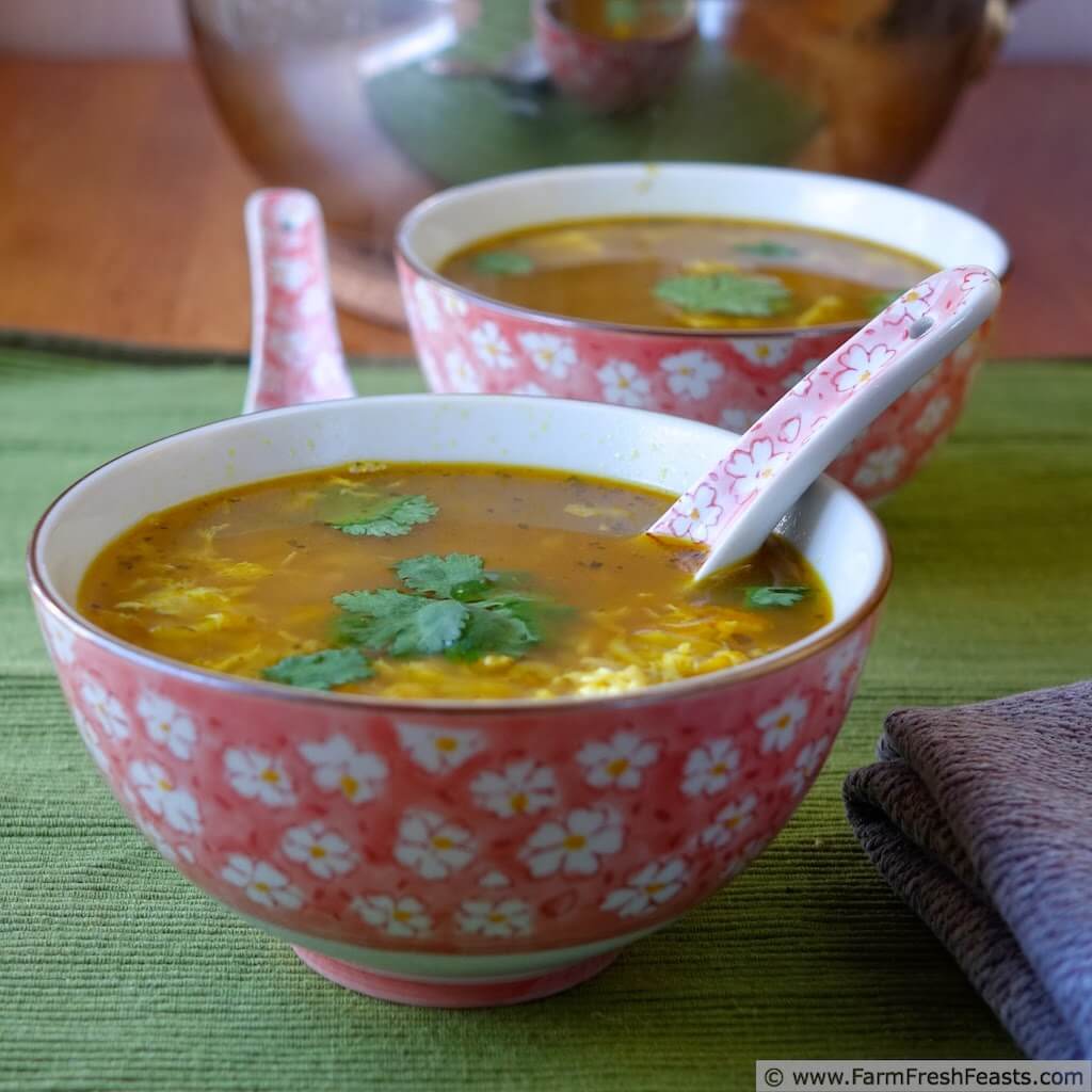Thai Turkey Cold Busting Hot and Sour Egg Drop Soup from Farm Fresh Feasts