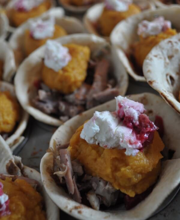 Thanksgiving Tortilla Cups from Dining with Alice