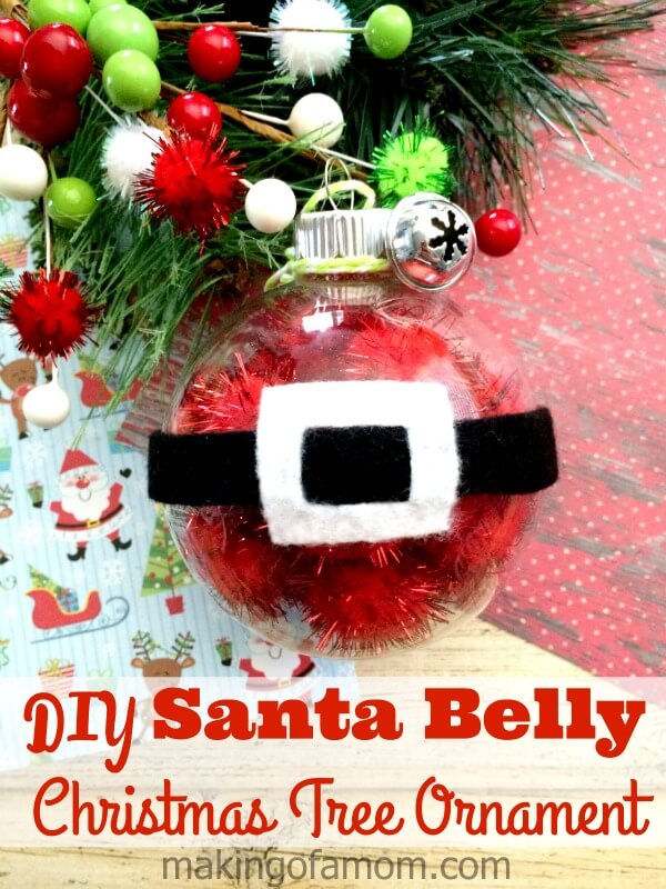 DIY Santa Belly Christmas Tree Ornament from Making of a Mom