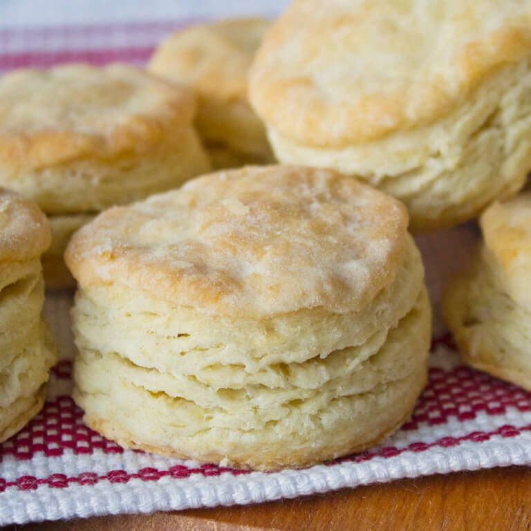 Flaky Buttermilk Biscuit Recipe from dishesanddustbunnies.com