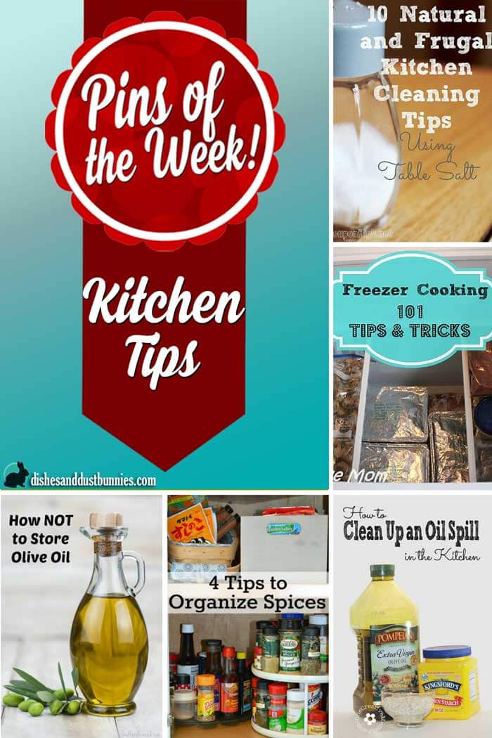 Pins of the Week Kitchen Tips from dishesanddustbunnies.com
