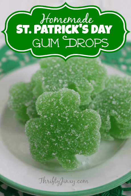 Homemade St. Patrick's Day Gum Drops from Thrifty Jinxy