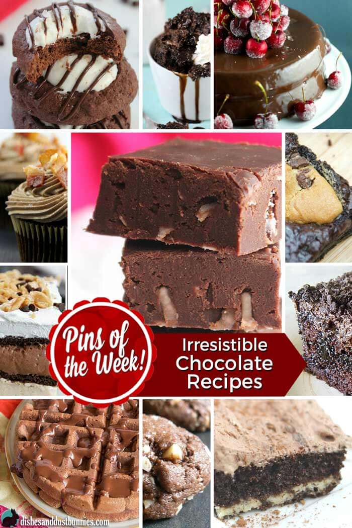 Irresistible Chocolate Recipes - Pins of the Week! from dishesanddustbunnies.com