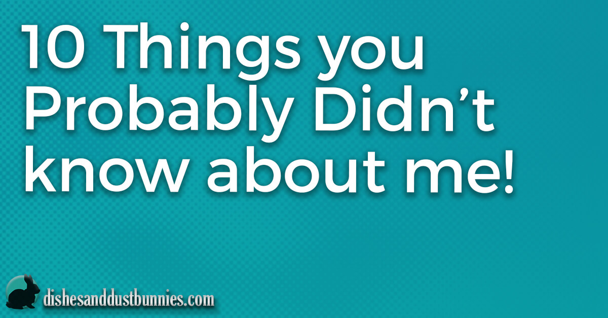 10 Things you probably Didn't know about me! from dishesanddustbunnies.com