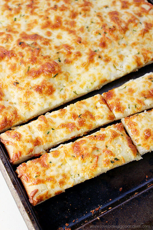 Cheesy Breadsticks from Love Bakes Good Cakes