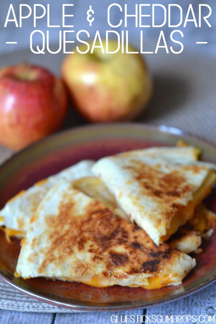 Apple and Cheddar Quesadillas from Glue Sticks and Gum Drops
