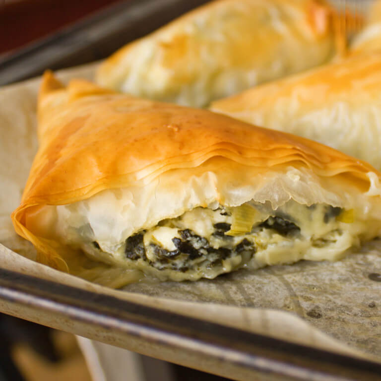 Homemade Spanakopita from dishesanddustbunnies.com