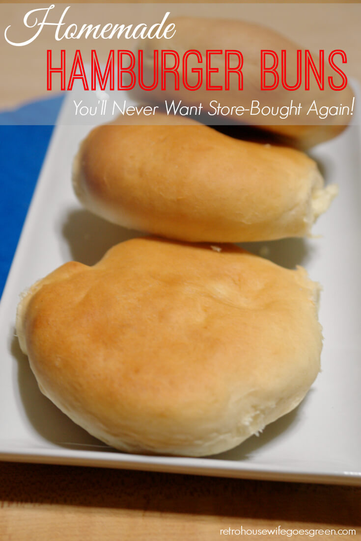 Homemade Hamburger Buns from Retro Housewife Goes Green