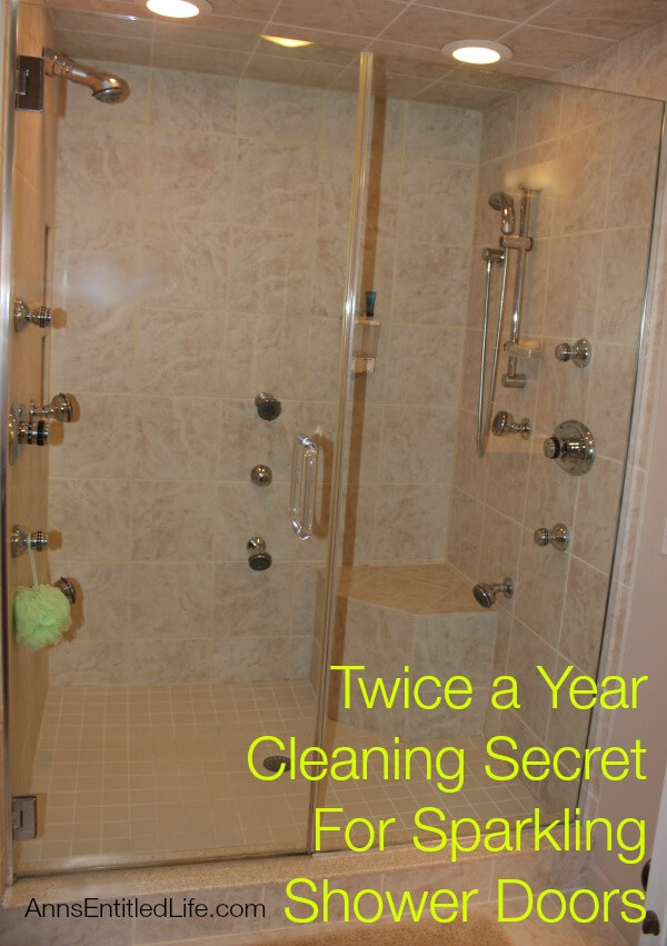 Twice a Year Cleaning Secret For Sparkling Shower Doors from Ann's Entitled Life