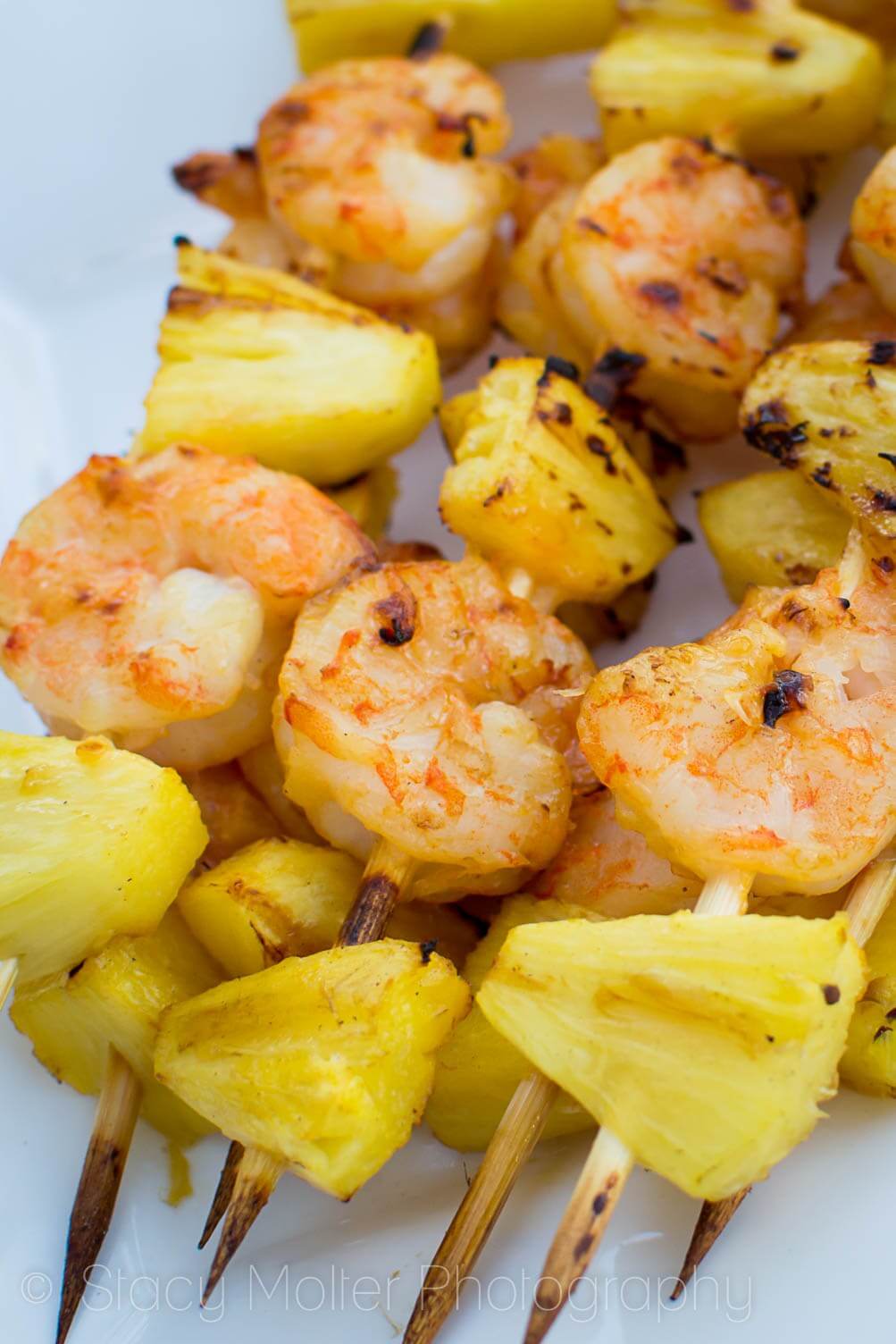 Grilled Sweet Chili and Coconut Pineapple Shrimp Skewers from Fancy Shanty