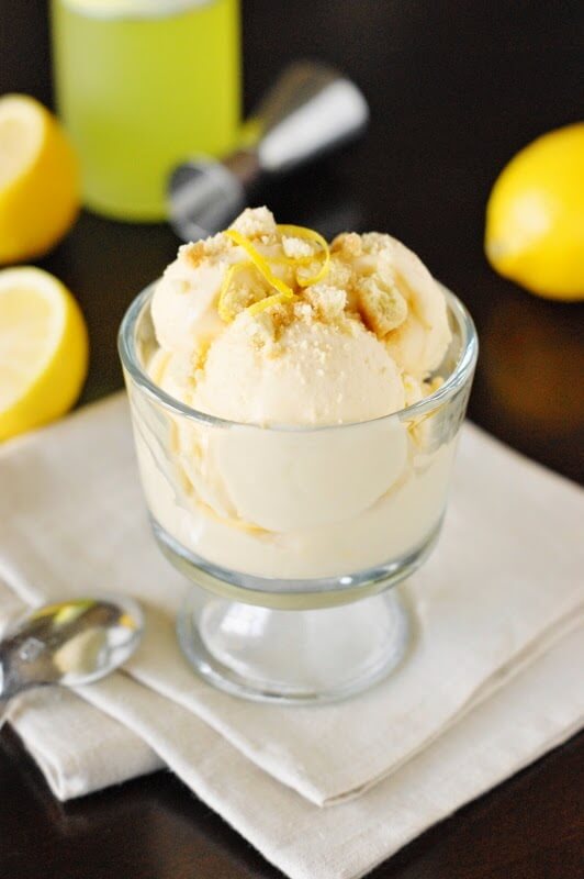 3-Ingredient Limoncello Lemon Ice Cream from The Kitchen is my Playground
