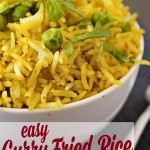 Easy Curry Fried Rice from dishesanddustbunnies.com