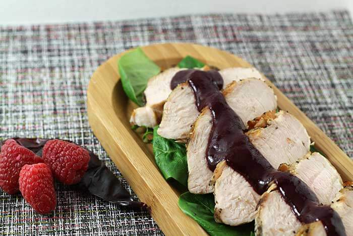 Grilled Turkey Tenderloin with Berry Chipotle Sauce from Diabetic Foodie