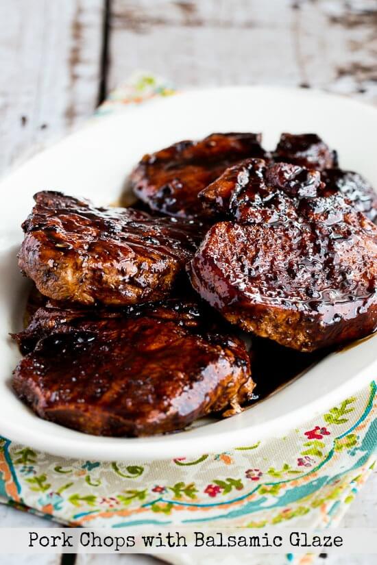 Pork Chops with Balsamic Glaze from Kalyn's Kitchen