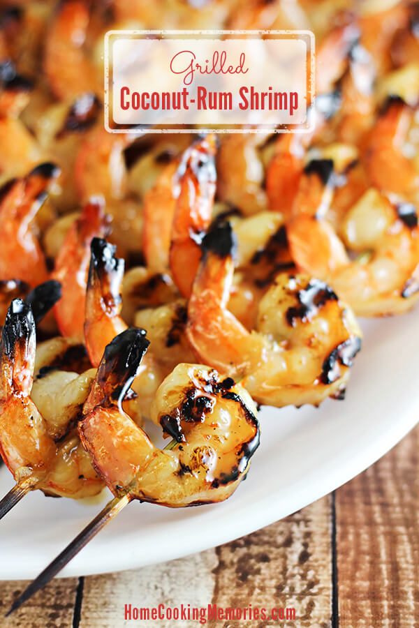 Coconut-Rum Grilled Shrimp Recipe from Home Cooking Memories