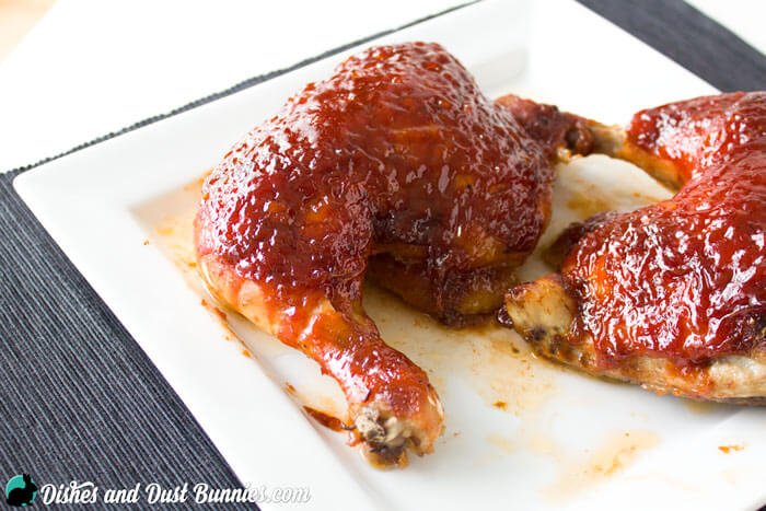 Honey BBQ Chicken from dishesanddustbunnies.com