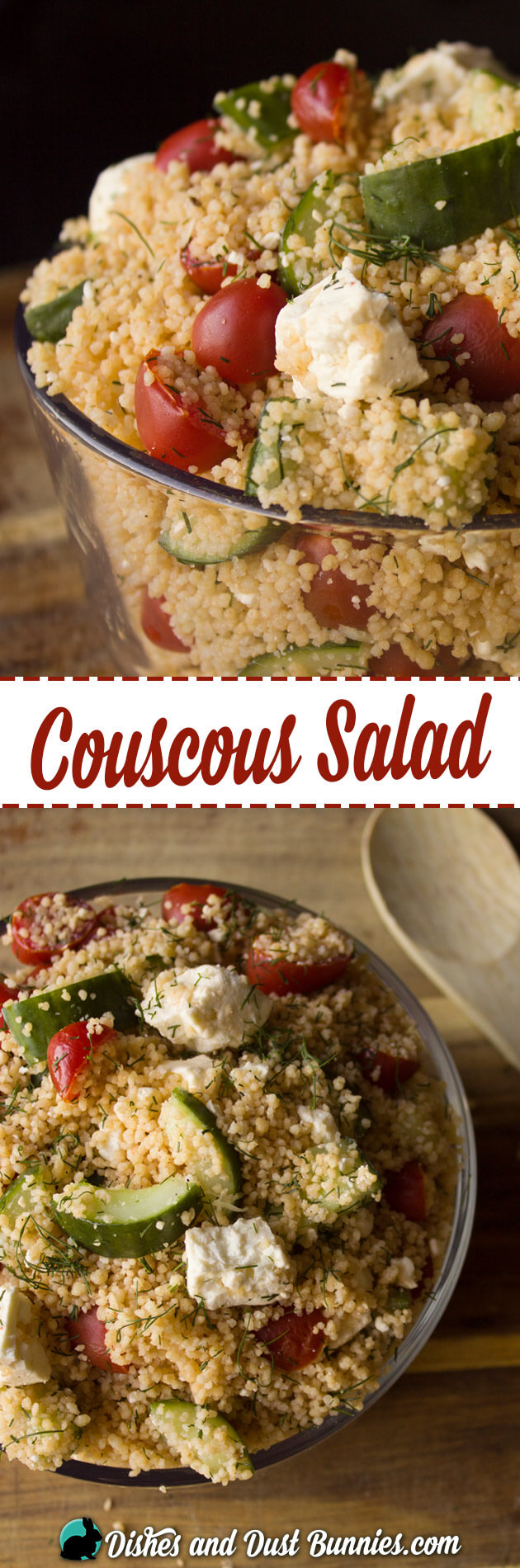 Couscous Salad with Tomatoes, Cucumbers and Feta Dishes & Dust Bunnies