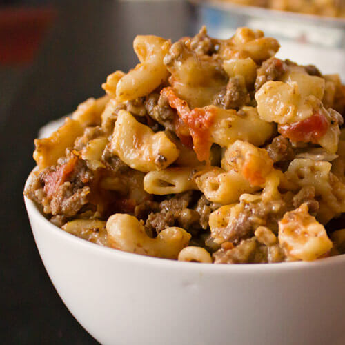 Cheeseburger Macaroni from Dishes & Dust Bunnies