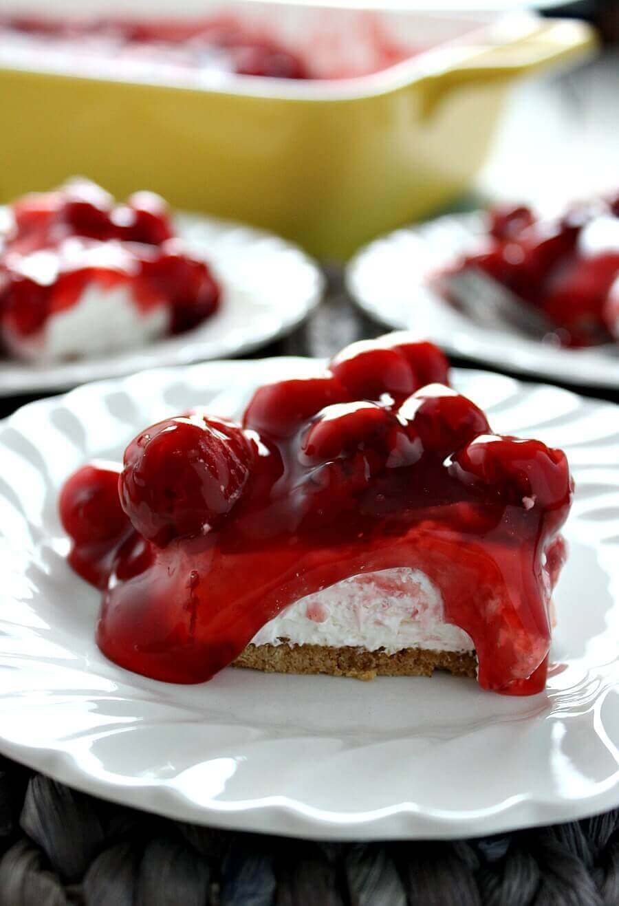 Cherry Cheesecake Dessert from The Little Blonde Baker
