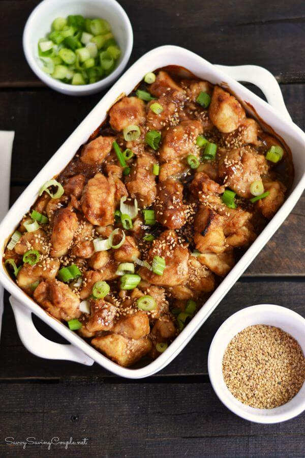 Better Than Takeout Baked Honey Sesame Chinese Chicken from Savvy Saving Couple