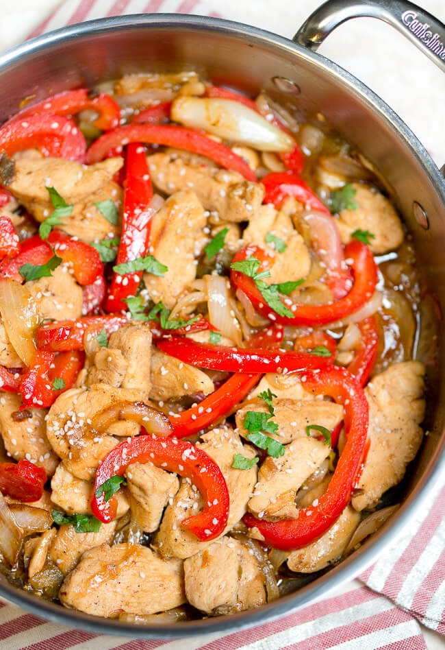 Sweet and Spicy Jalepeno Chicken Stir Fry from Delicious Meets Healthy