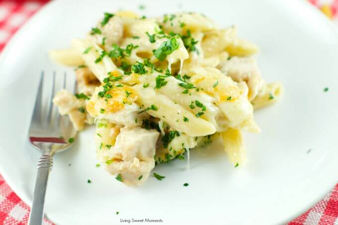 Chicken Alfredo Baked Pasta from Living Sweet Moments