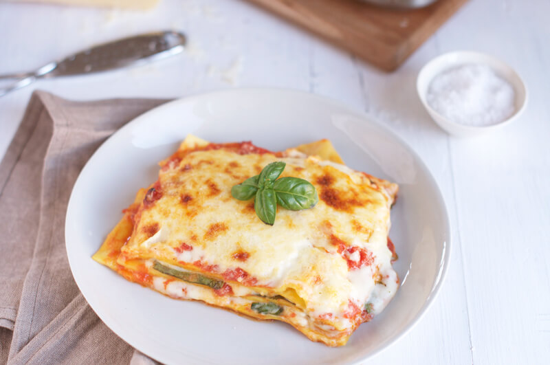 Spinach & Tomato Lasagne from Eat Little Bird