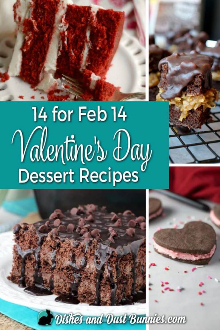 14 for Feb 14 - Valentine's Day Dessert Recipes - Dishes & Dust Bunnies