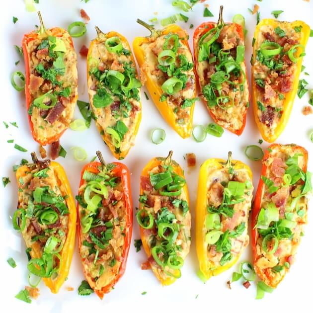 Cheesy Ranch Stuffed Mini Peppers from Taste and See