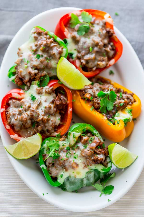 Low Carb Mexican Stuffed Peppers from Healthy Seasonal Recipes