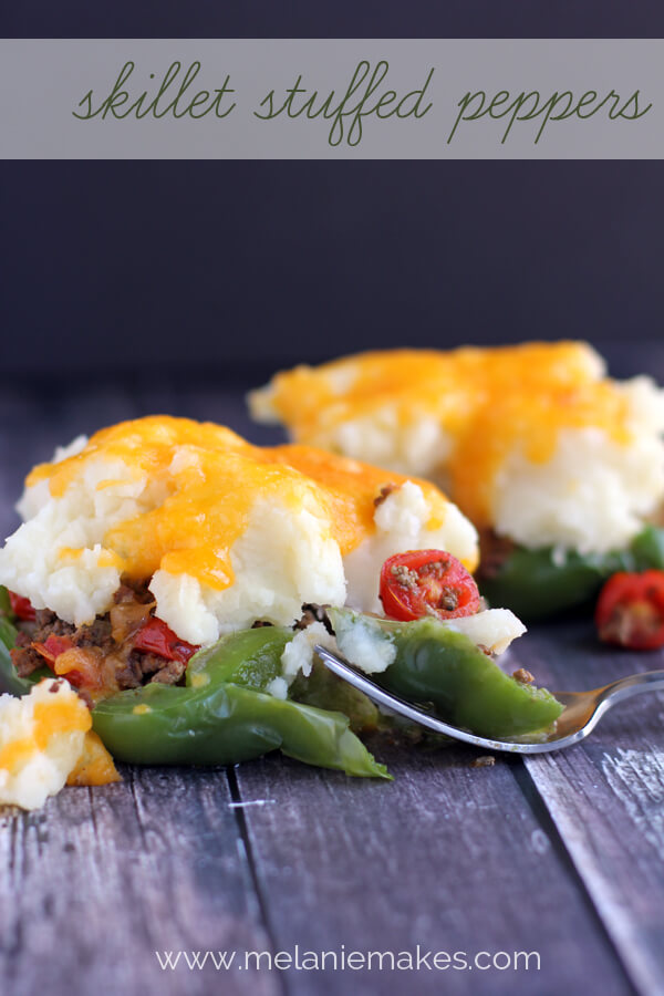 Skillet Stuffed Peppers from Melanie Makes