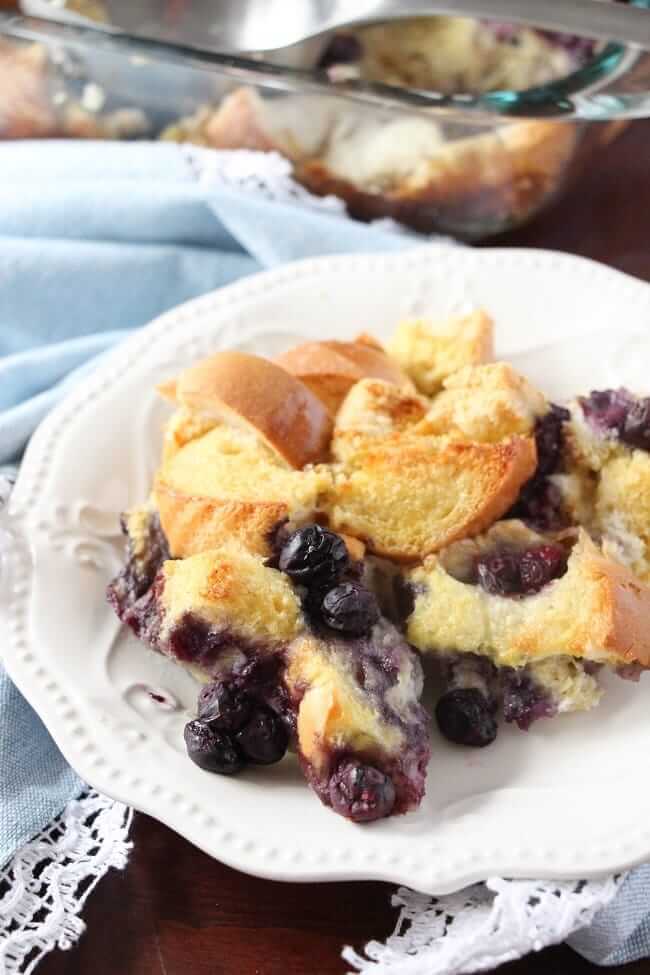 Make Ahead Breakfast Casserole: Blueberry French Toast from Wondermom Wannabe