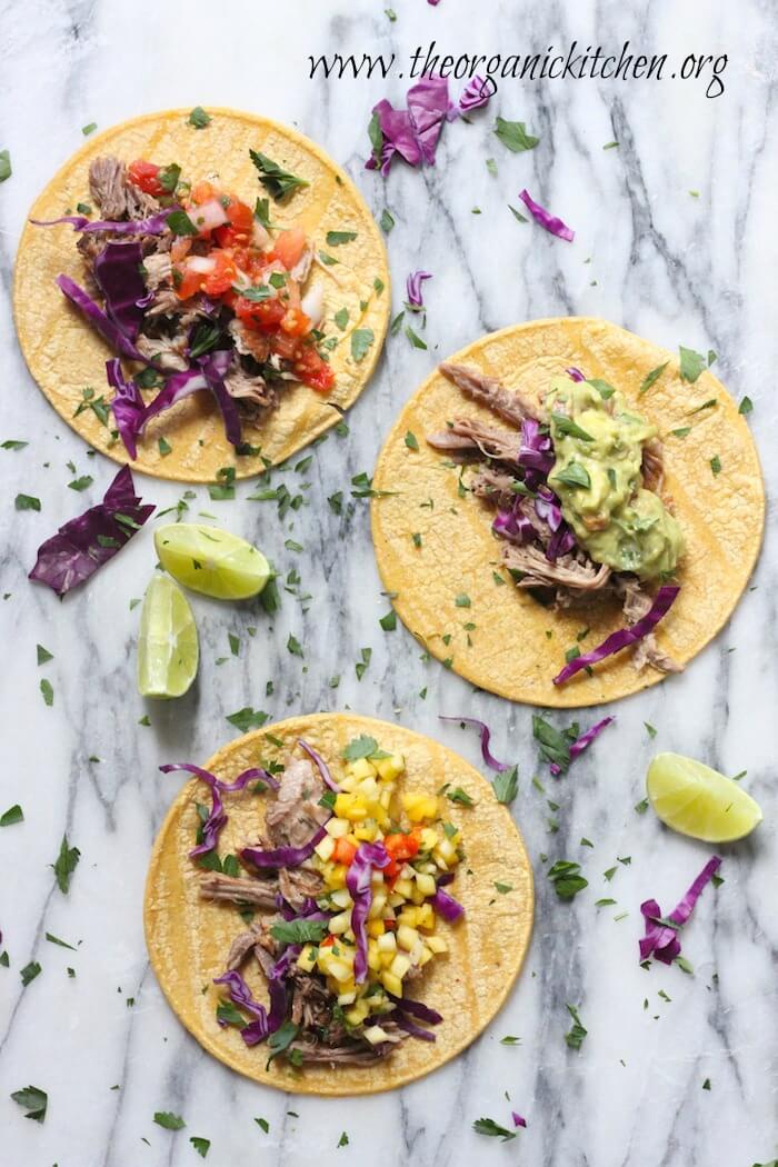 Pulled Pork Tacos (Crock Pot or Instant Pot!) from The Organic Kitchen