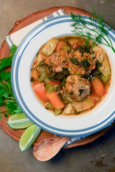 Instant Pot Meatball Soup {Packed with Vegetables} from Recipes to Nourish