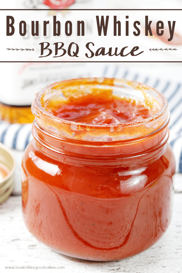 Bourbon Whiskey BBQ Sauce from Love Bakes Good Cakes