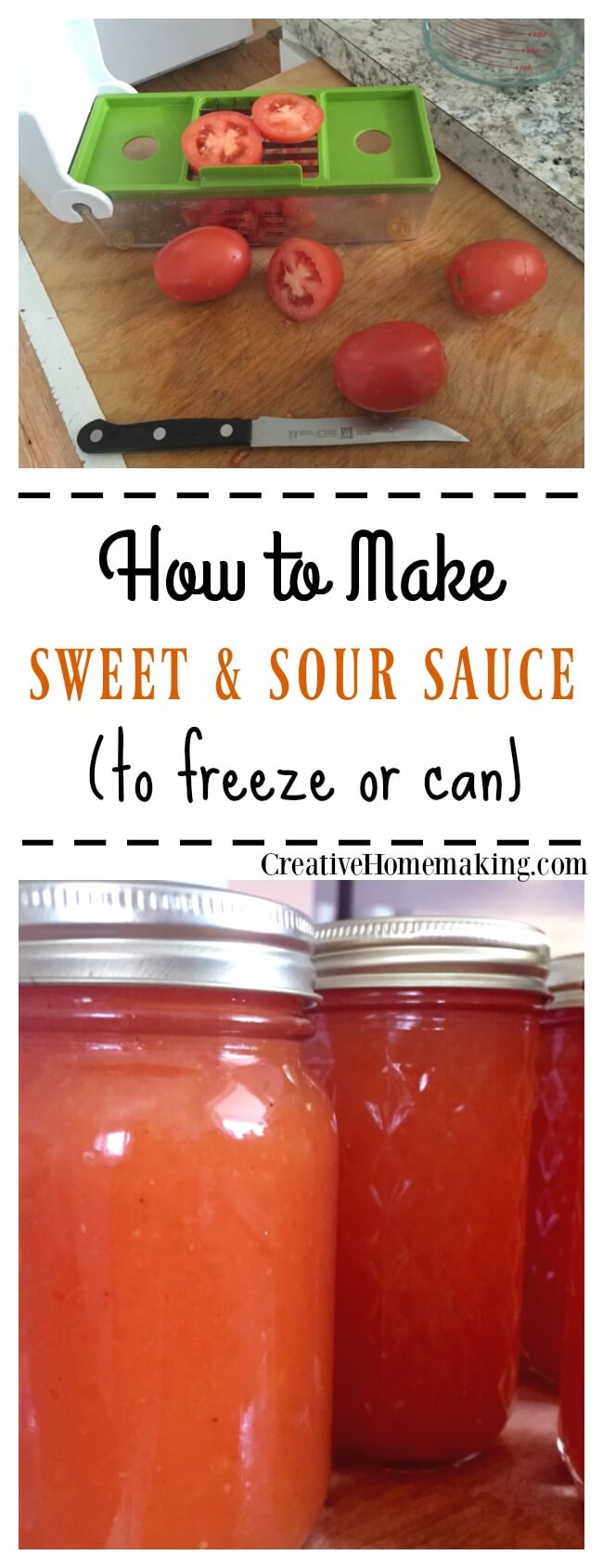 Sweet and Sour Sauce (to Freeze or Can) from Creative Homemaking