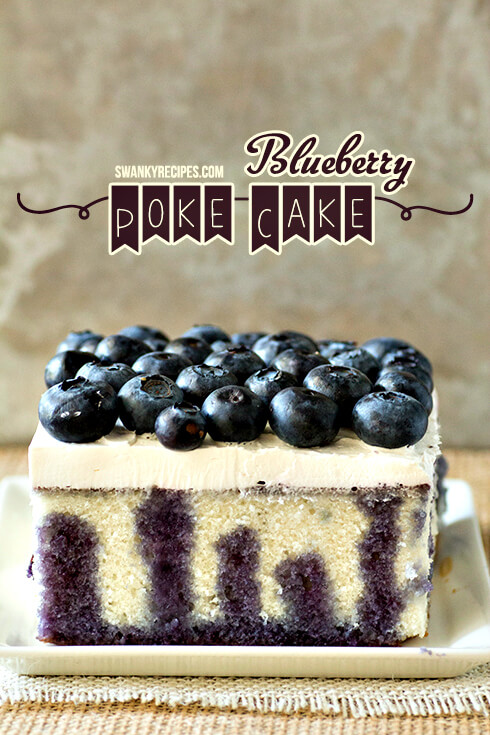 Blueberry Lemon Poke Cake from Swanky Recipes
