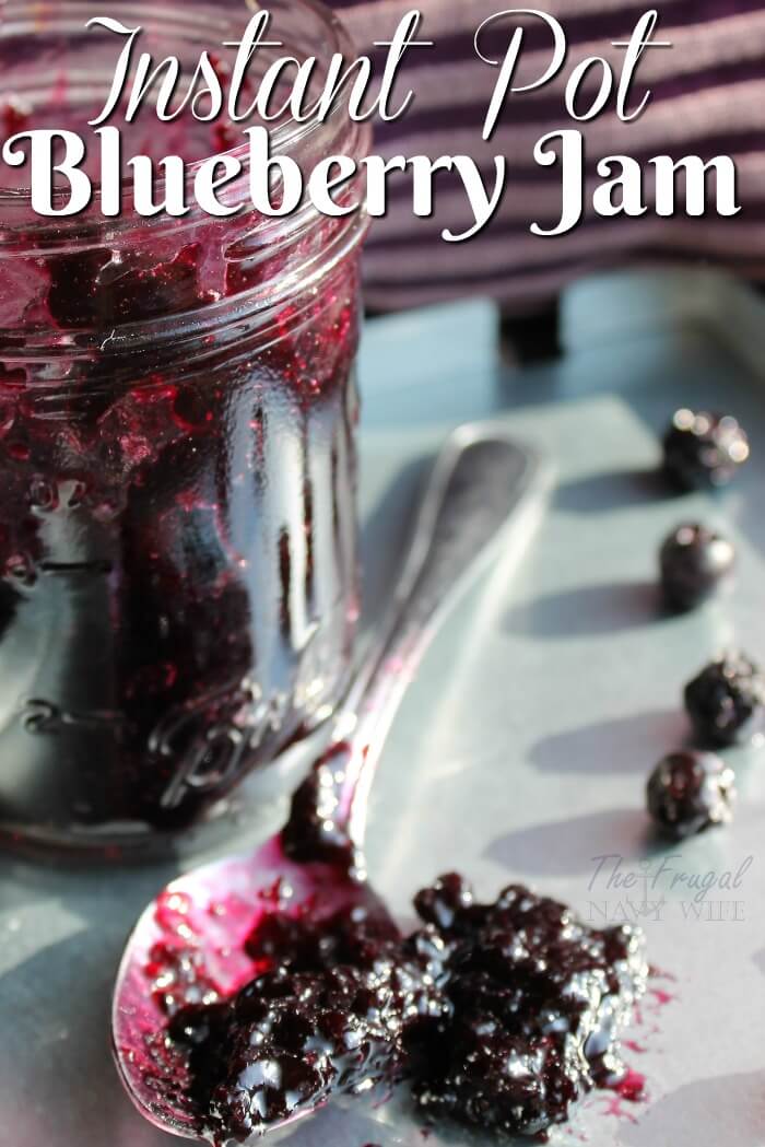 The Best Instant Pot Blueberry Jam Recipe EVER! from The Frugal Navy Wife