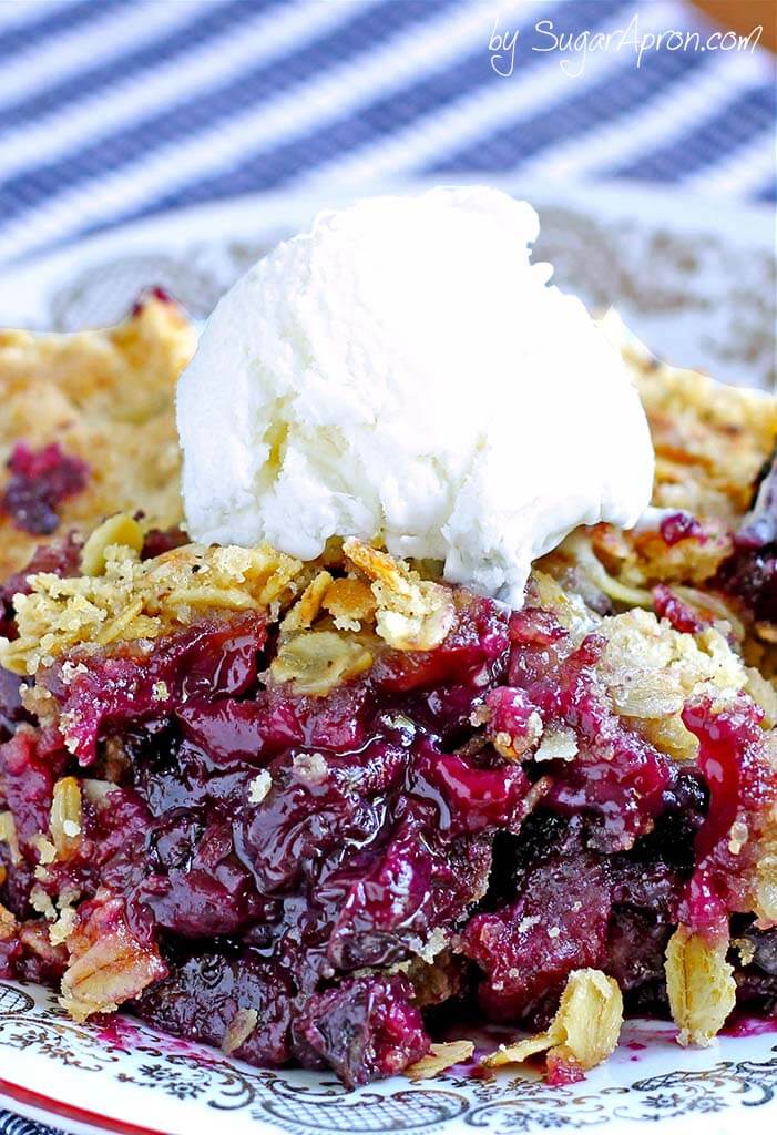 Easy Blueberry Crisp from Sugar Apron