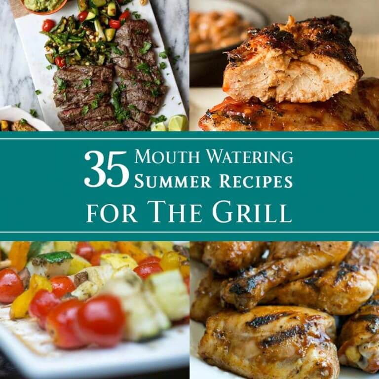 35 Mouth Watering Summer Recipes for the Grill - dishesanddustbunnies.com