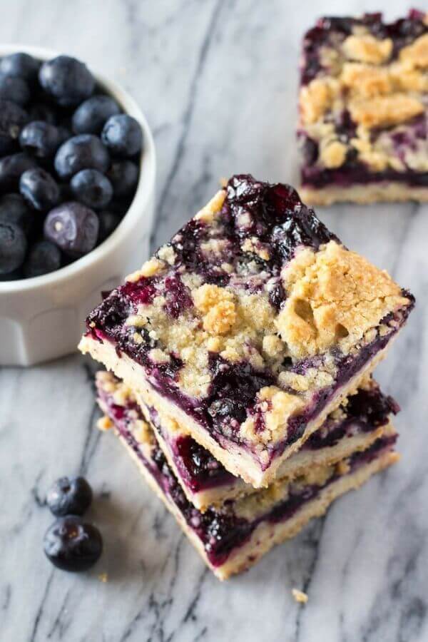 Blueberry Crumble Bars from Just So Tasty